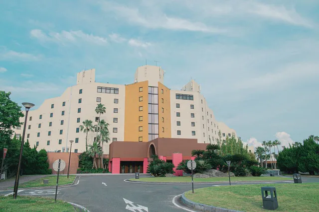 THE LUIGANS Spa and Resort Fukuoka entrance for a self-drive Uminonakamichi stay