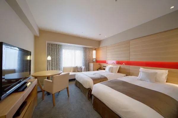 Hotel Metropolitan Akita standard twin room connected to Akita Station