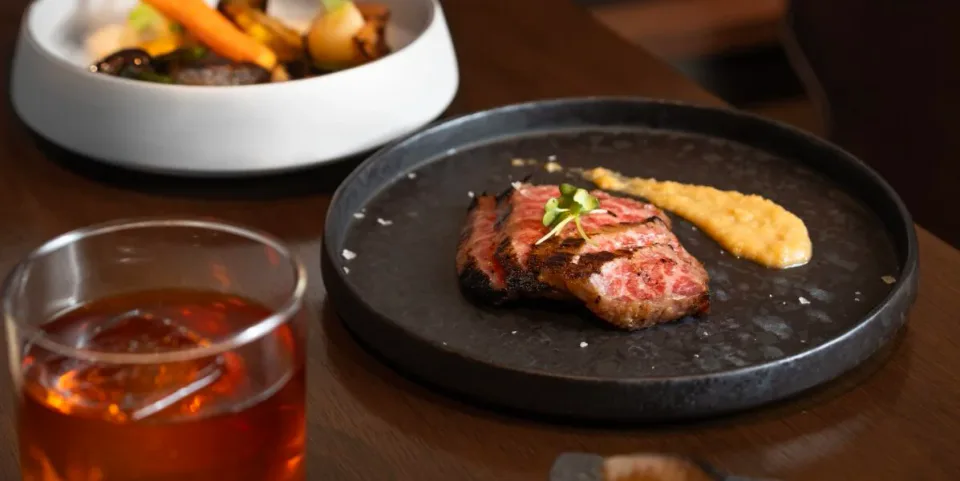 Modern Japanese dinner served at An Dining in Niseko