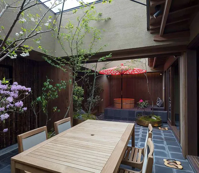 GOZAN Hotel deluxe suite in Kyoto after Gozan Okuribi