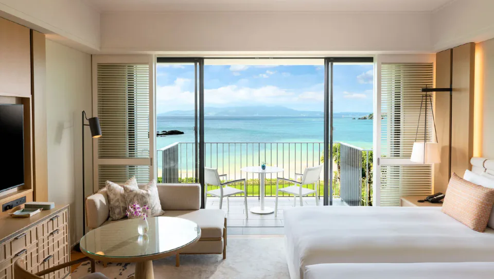 Halekulani Okinawa Deluxe Ocean View room in the Beach Front Wing