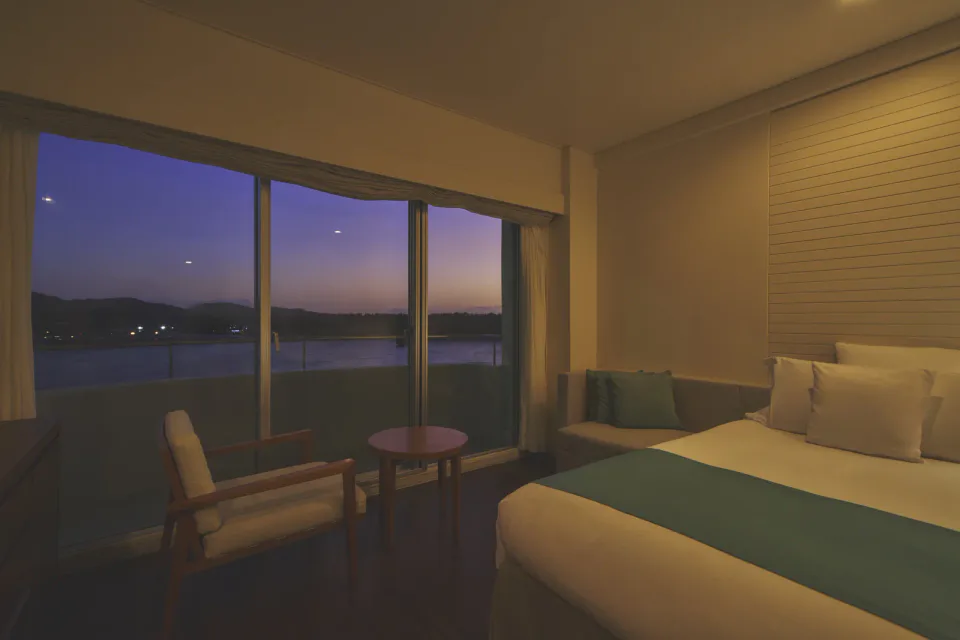 ANA InterContinental Manza Beach Resort suite with balcony view