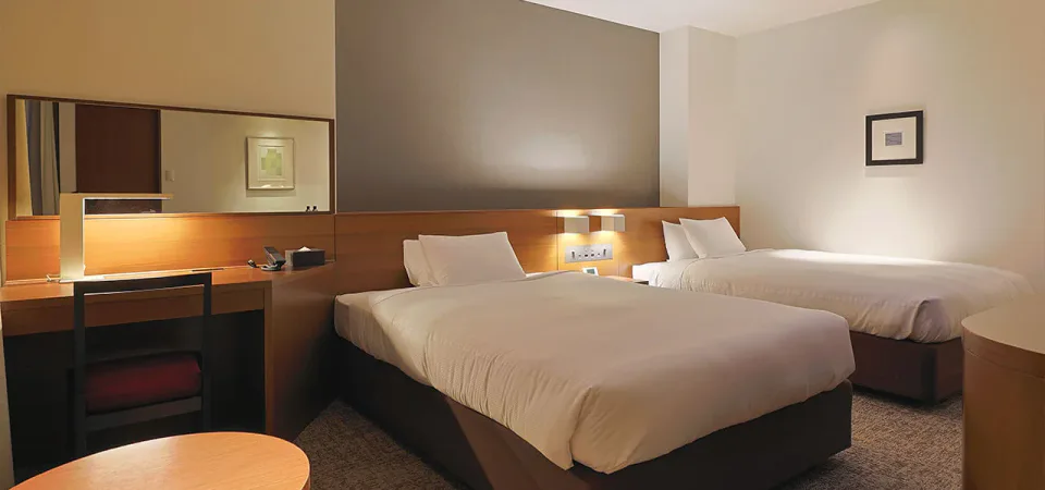 JR KYUSHU HOTEL Kagoshima north-wing deluxe twin room connected to Kagoshima-Chuo Station